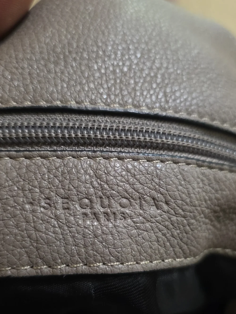 Sequoia Leather Taupe Ring-Accent Shoulder Bag